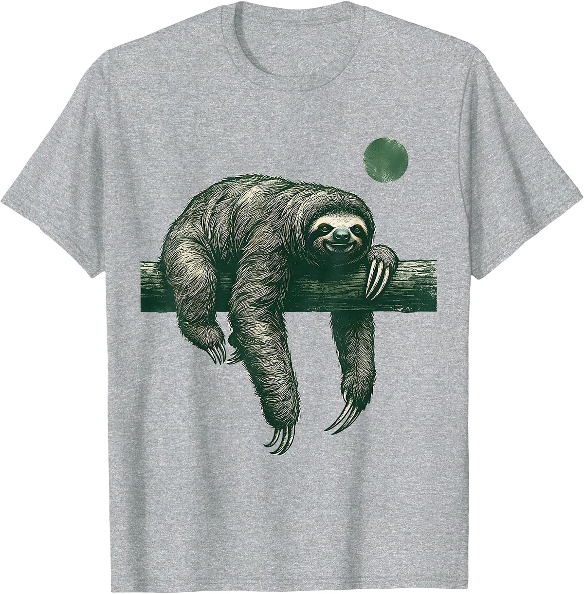 Men's Masked Sloth Rubber Stamp Funny Sloth Lover Gift T-Shirt - Heather Grey