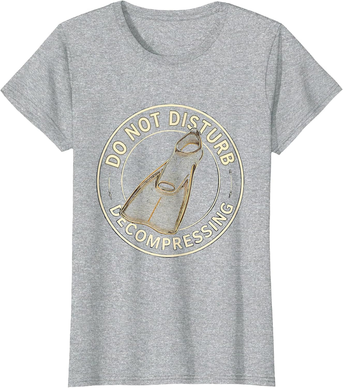 Do Not Disturb Decompressing Funny Scuba Diver Gift T-Shirt - Heather Grey