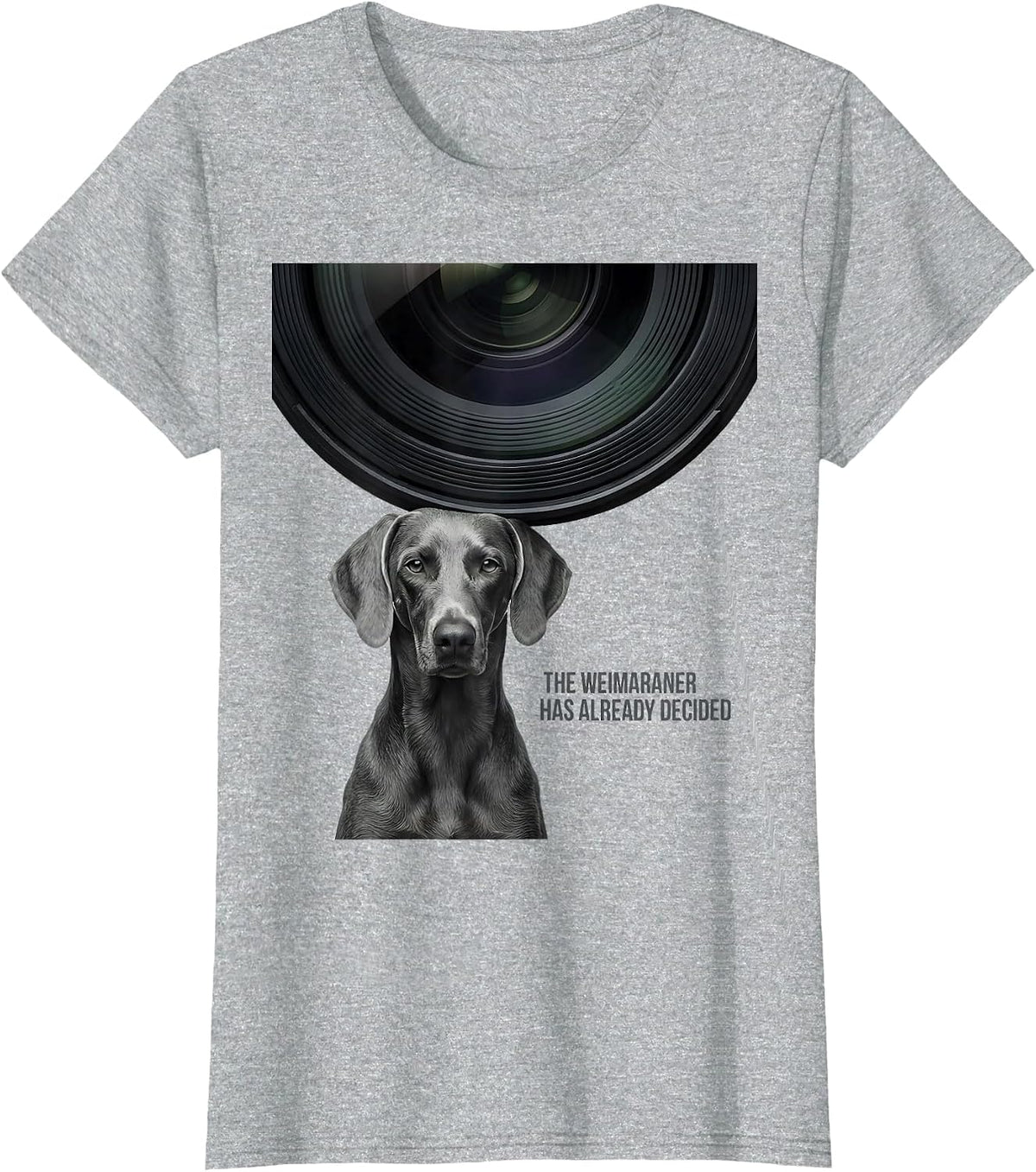 The Weimaraner Has Already Decided Minimalist Dog Lover T-Shirt - Heather Grey