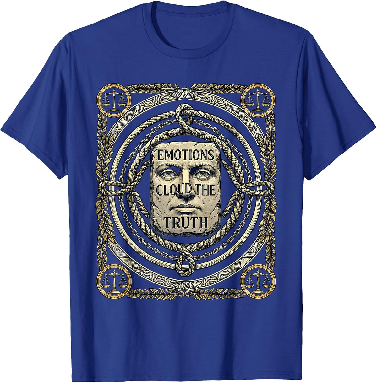 Emotions Cloud The Truth Mindset Design T-Shirt - Royal Blue
