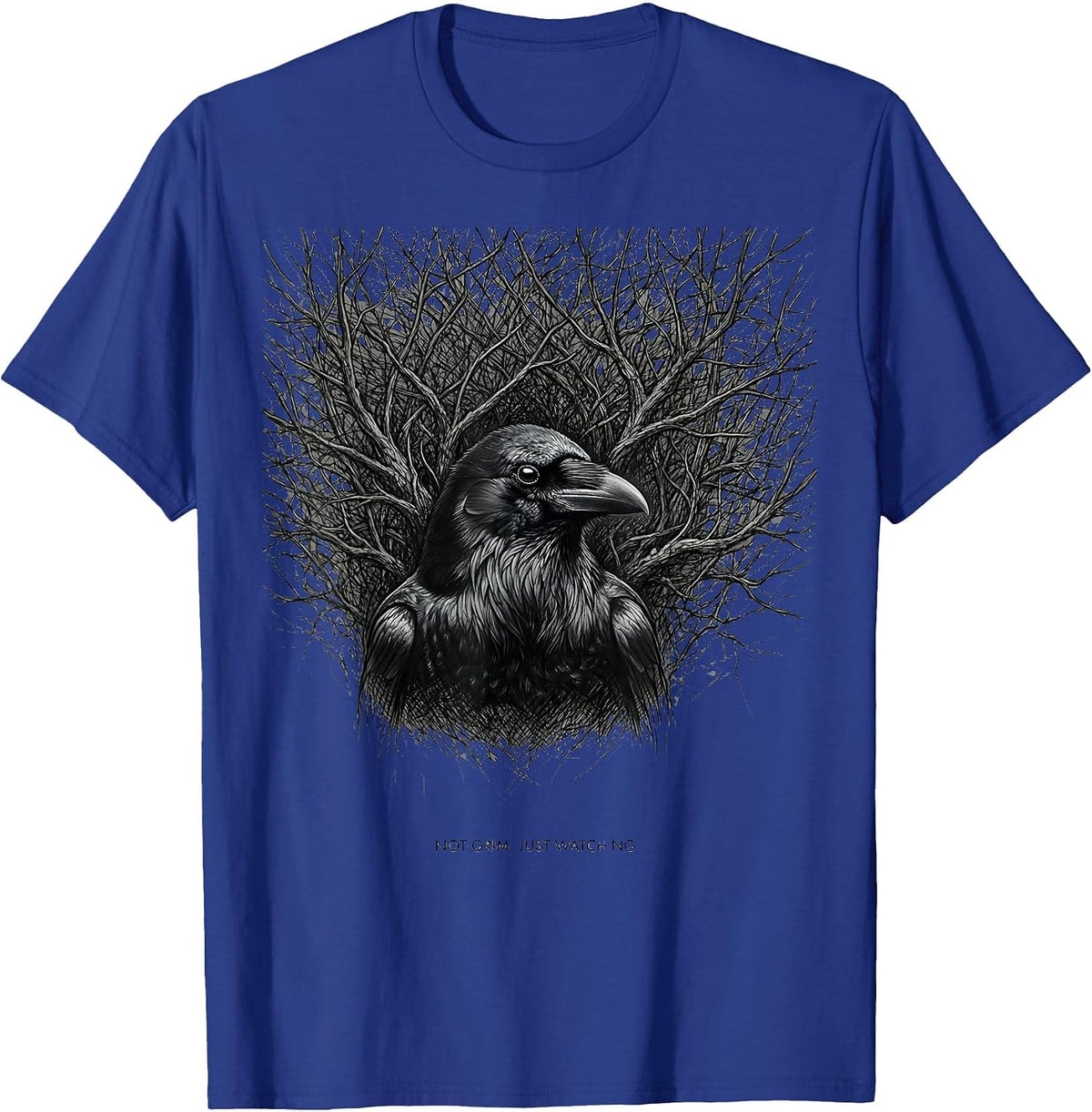 Men's Not Grim, Just Watching Sentimental Nature Wildlife Lover T-Shirt - Royal Blue