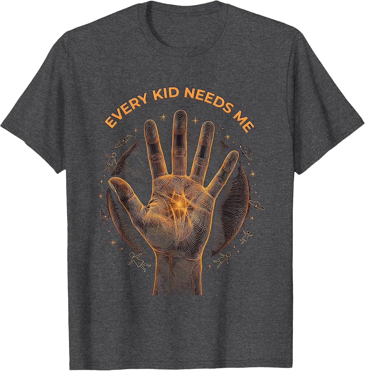 Men's Every Kid Needs Me Paraprofessional Design T-Shirt - Dark Heather Grey