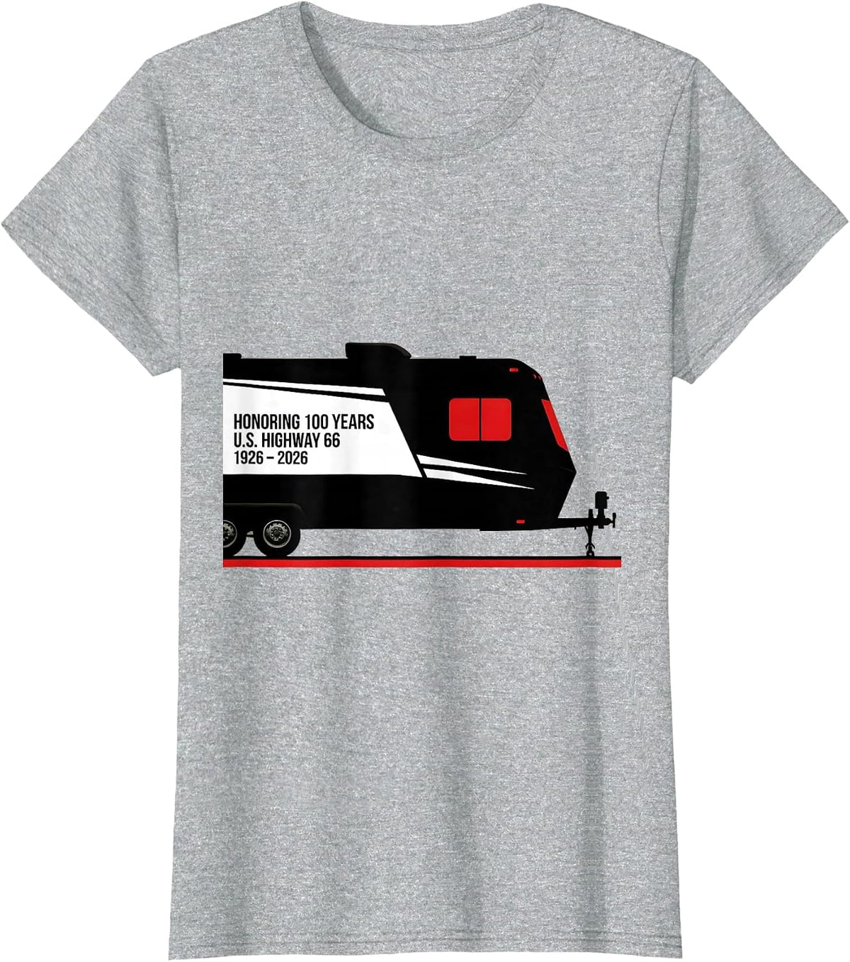 Honoring 100 Years — U.S. Highway 66 — 1926-2026 Vintage T-Shirt - Heather Grey