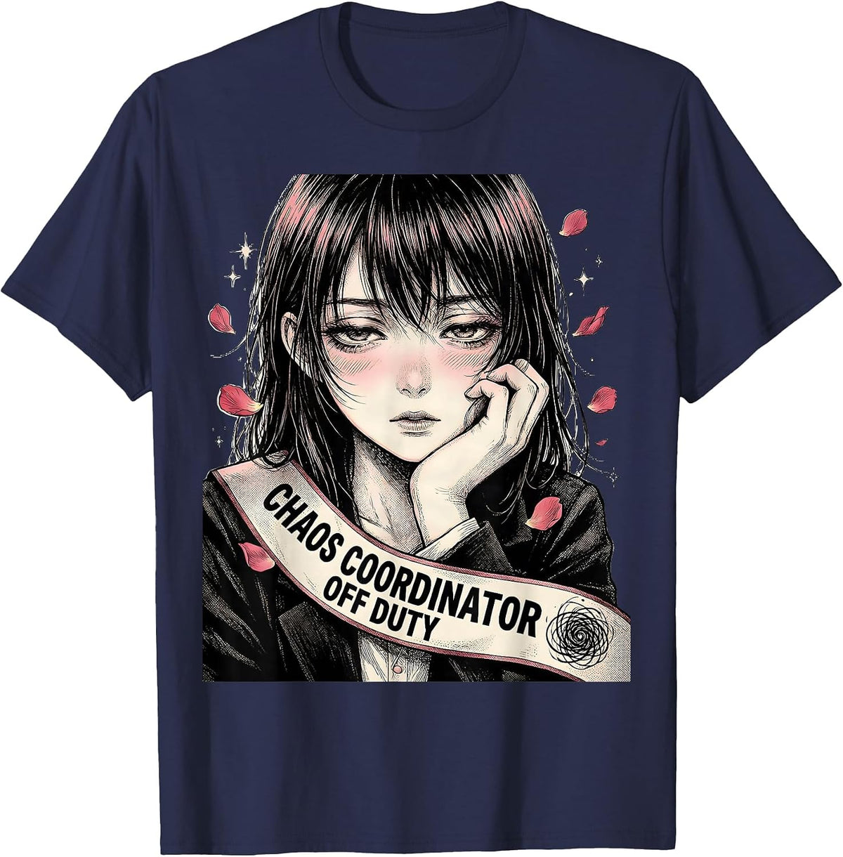 Men's Chaos Coordinator Off Duty Funny Design T-Shirt - Navy Blue