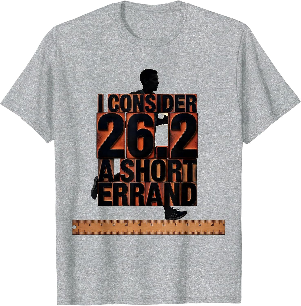Men's I Consider 26.2 A Short Errand Funny Runner Marathon Gift T-Shirt - Heather Grey