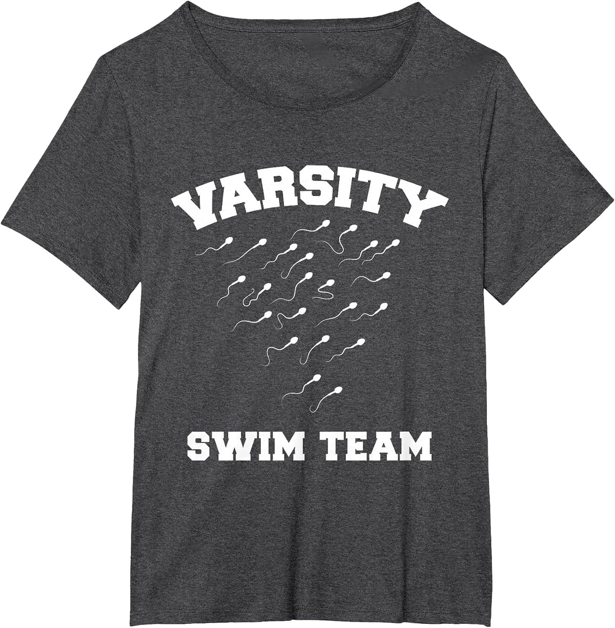 Varsity Swim Team Swimming Sperm T-Shirt - Dark Heather Grey