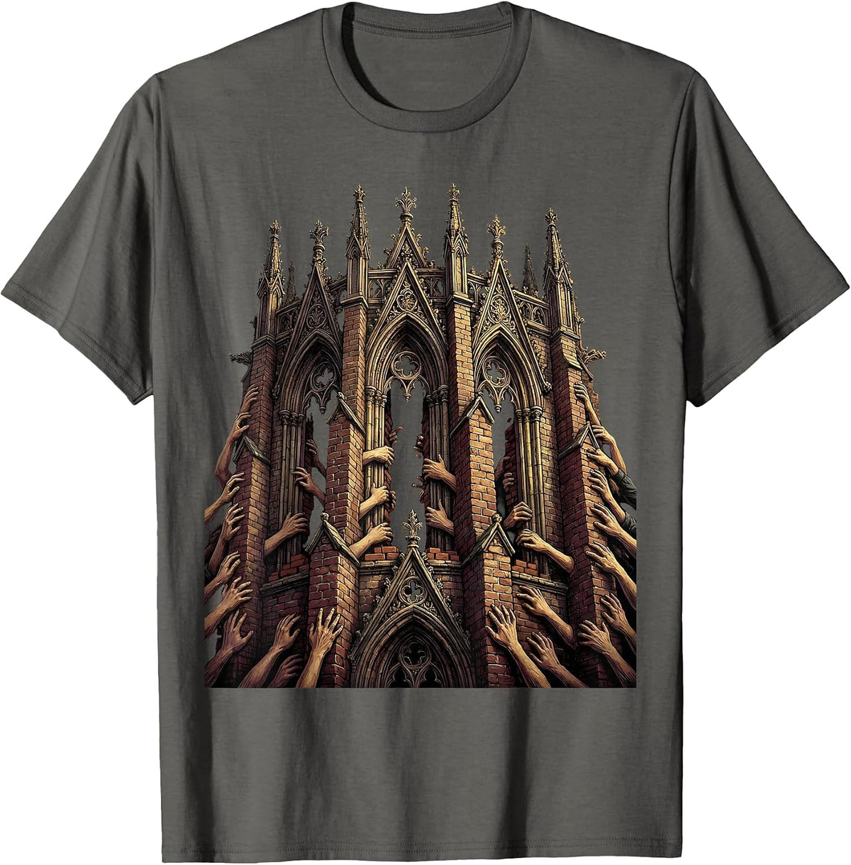 We The People Unity Hands Building Together T-Shirt - Asphalt Grey