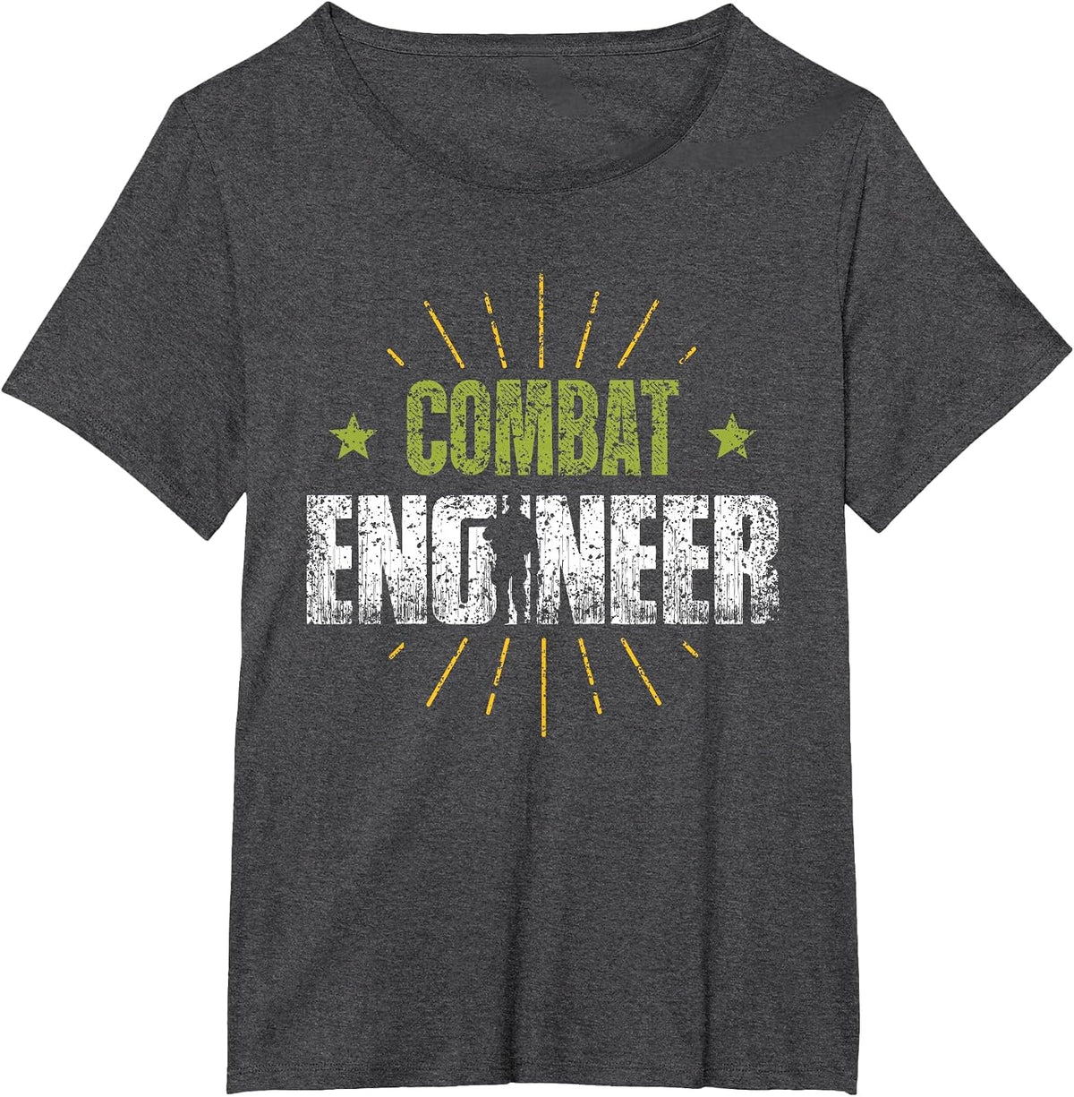 Combat Engineer Veteran's Day Veterans Combat Veteran T-Shirt - Dark Heather Grey