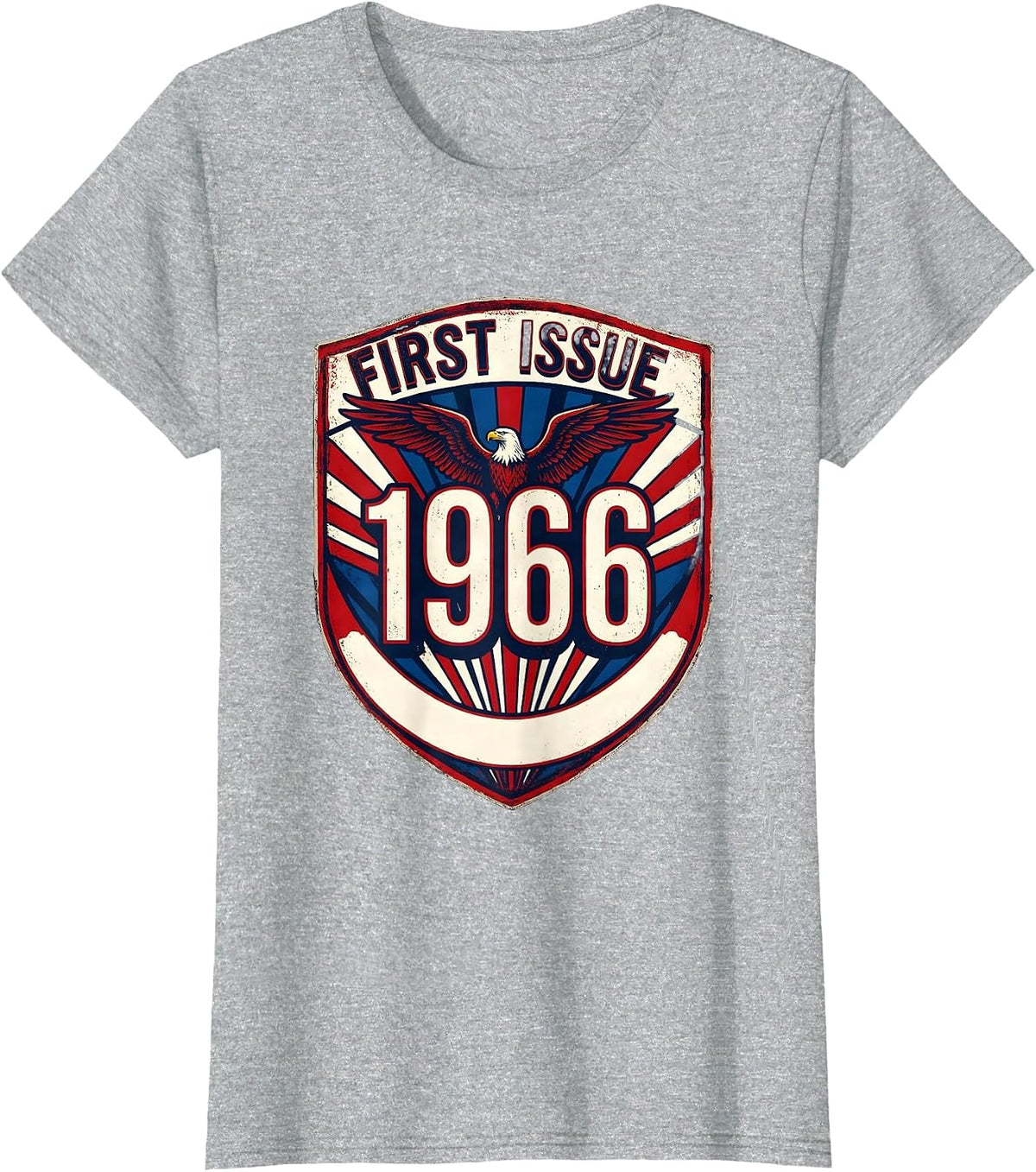 Women's First Issue 1966 Vintage Stamp 60th Birthday Gift Men Women T-Shirt - Heather Grey