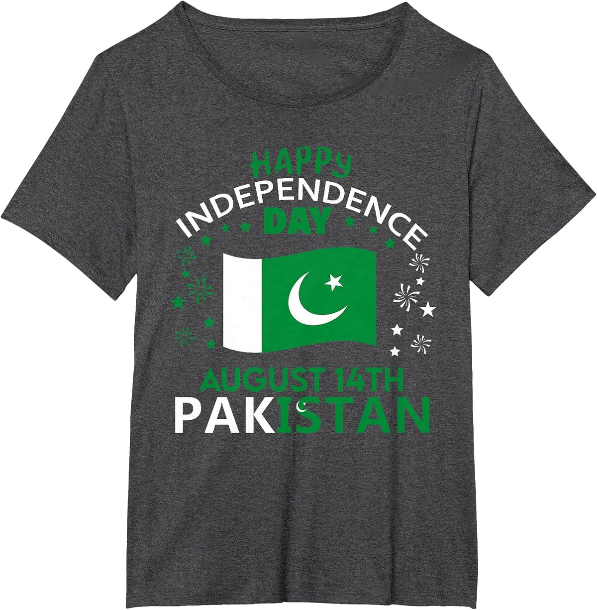 Pakistan 79th Independence Day Pakistani Pride Pakistan Flag T-Shirt - Dark Heather Grey