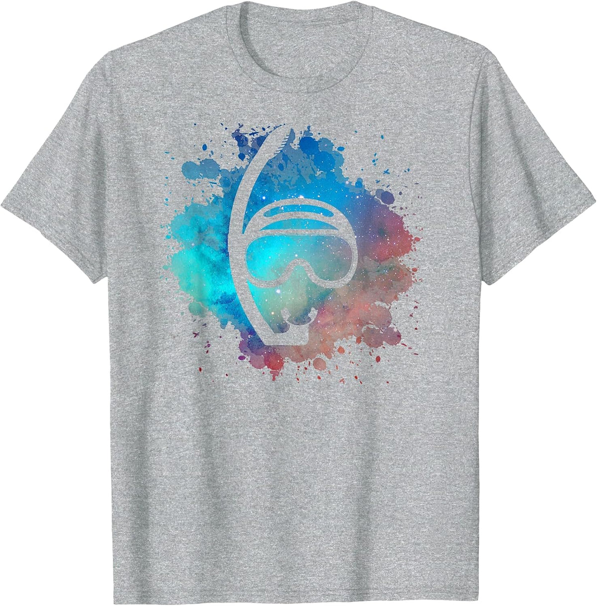 Diving Mask Snorkel Mask Diver Snorkelling Men Women Graphic T-Shirt - Heather Grey
