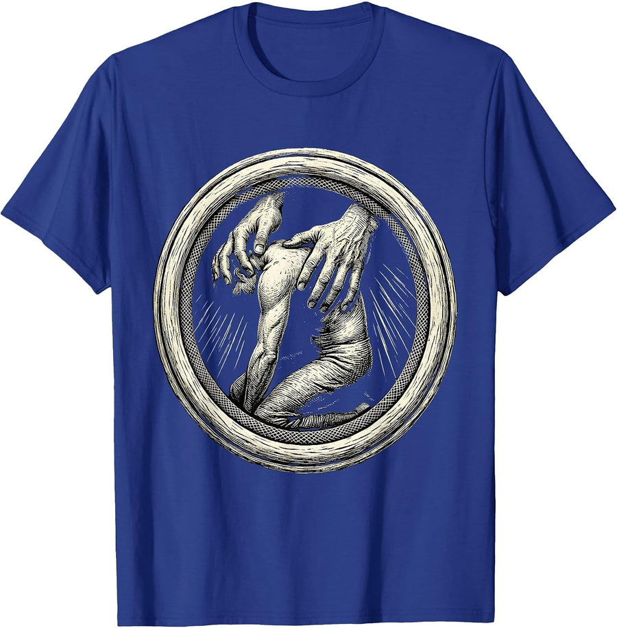Weighted Anxiety Graphic Design Illustration T-Shirt - Royal Blue