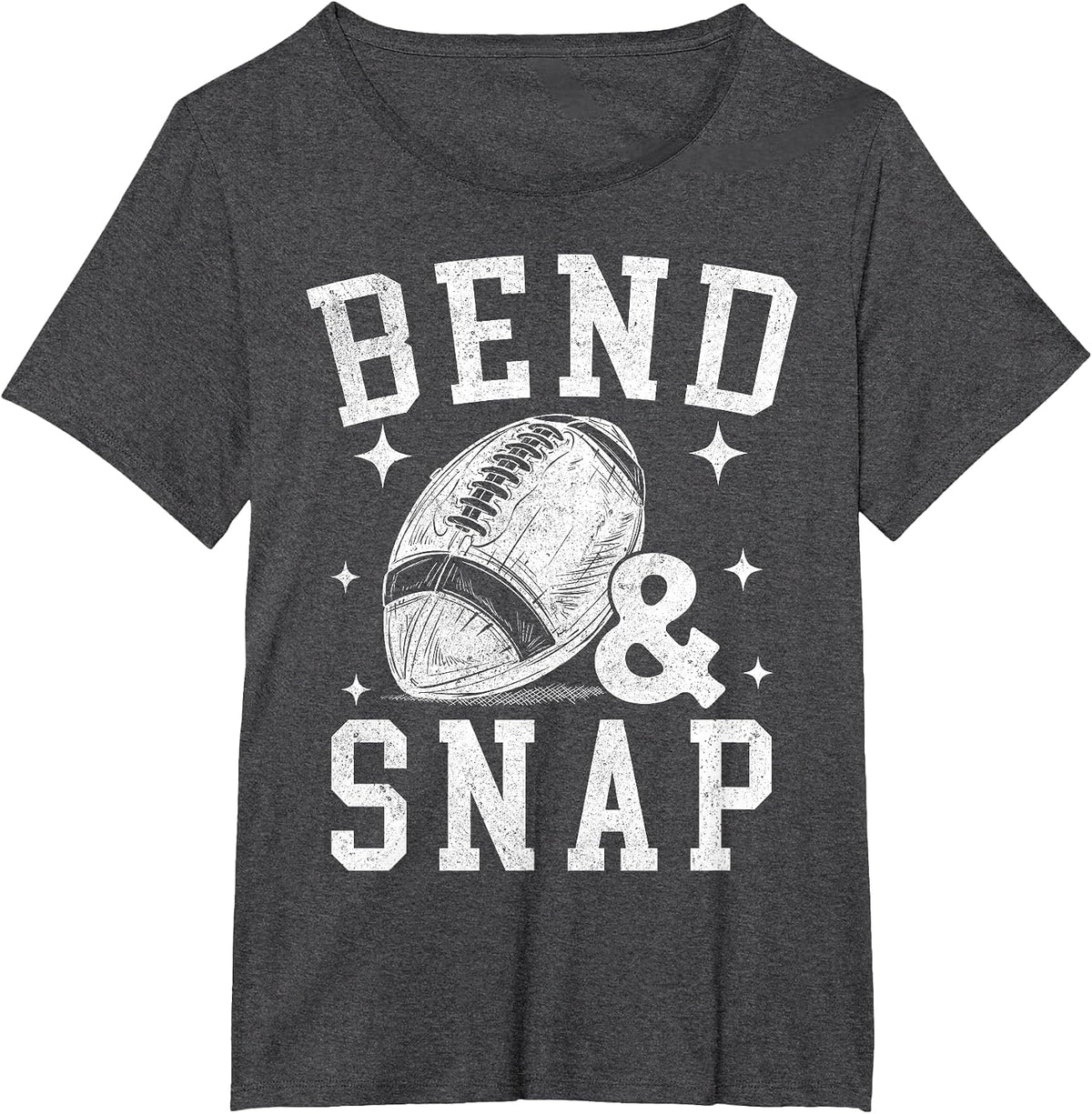 Vintage Game Day Funny Football Touchdown Bend and Snap Boys T-Shirt - Dark Heather Grey