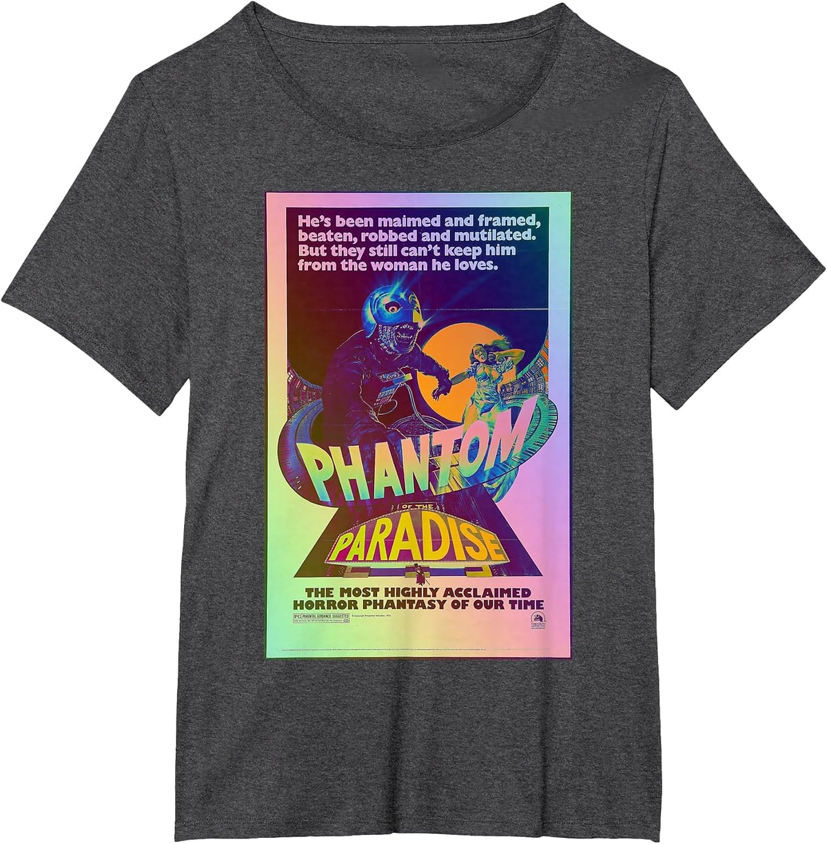 Movie Classic Poster Rock and roll Phantom T-Shirt - Dark Heather Grey