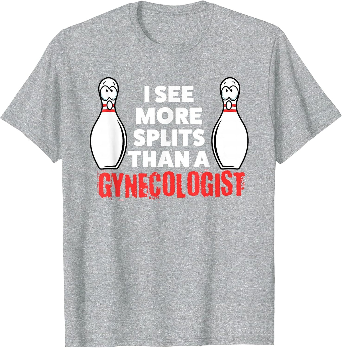 Funny Bowling Shirt for Men Husband Or Adults T-Shirt - Heather Grey