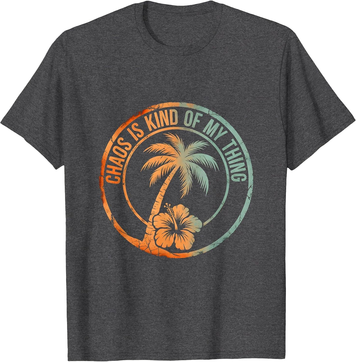 Chaos Is Kind Of My Thing Coordinator Design T-Shirt - Dark Heather Grey