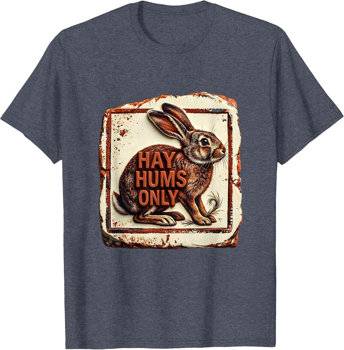 Hay Hums Only Alt Goth Cute Bunny Rabbit Lover T-Shirt - Heather Blue