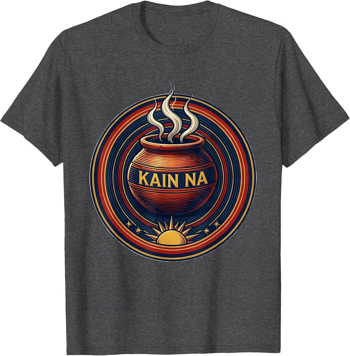 Kain Na Filipino Heritage Pride Pinoy Humor T-Shirt - Dark Heather Grey