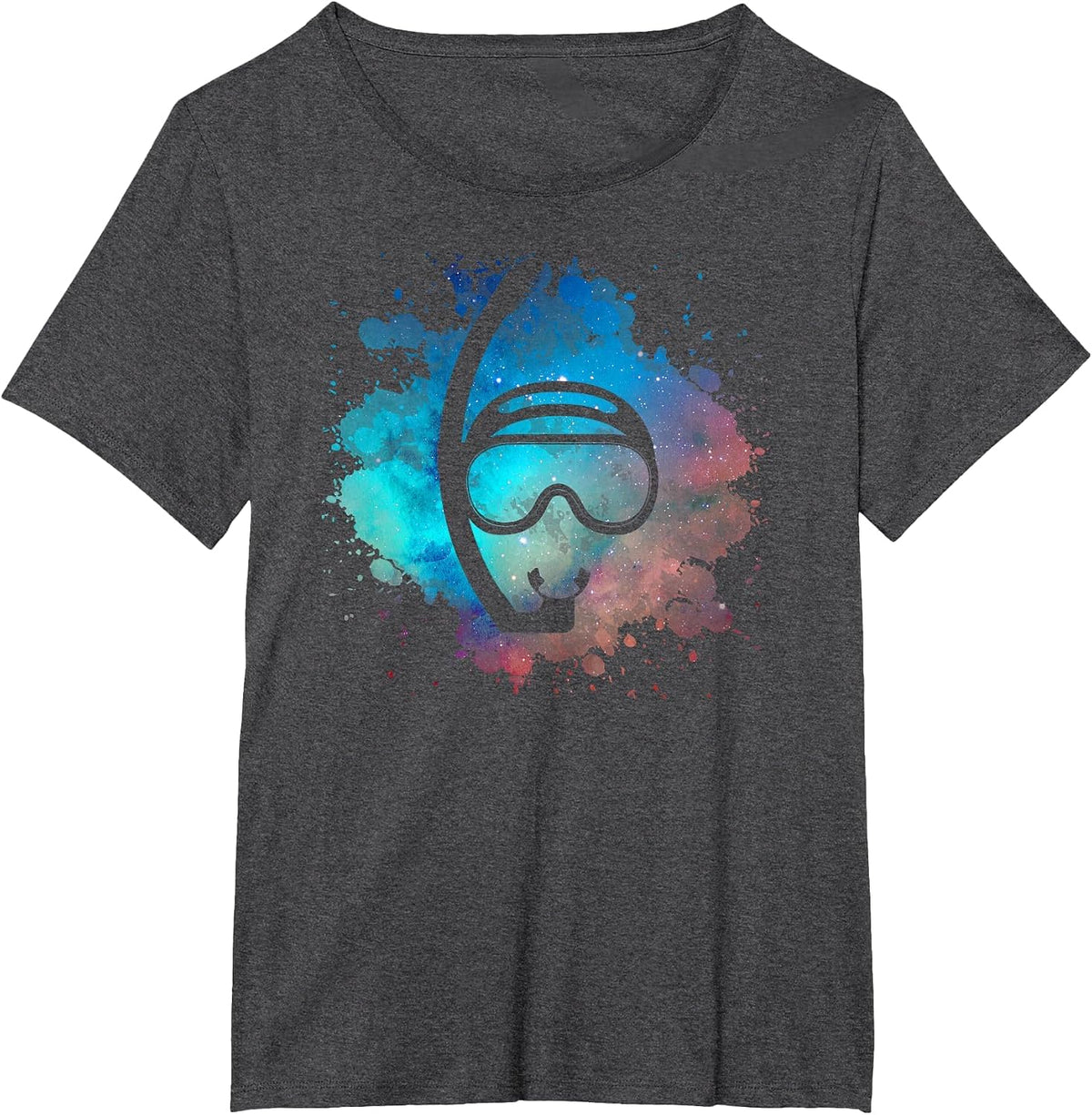Diving Mask Snorkel Mask Diver Snorkelling Men Women Graphic T-Shirt - Dark Heather Grey