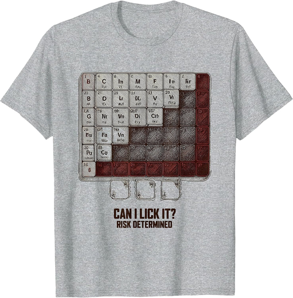 Men's Can I Lick It Risk Determined Funny Chemistry Teacher T-Shirt - Heather Grey