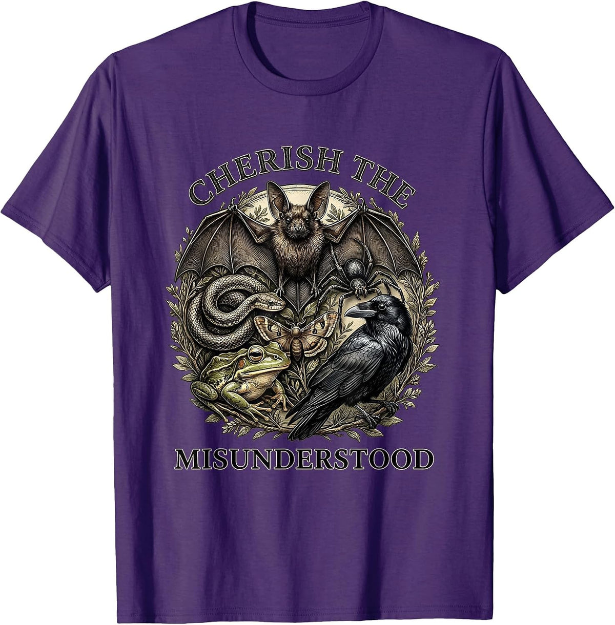 Cherish The Misunderstood Nature Lover Wildlife Appreciation T-Shirt - Purple