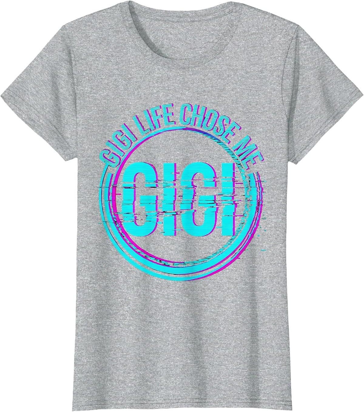Women's Gigi Life Chose Me Grandmother Pride Design T-Shirt - Heather Grey