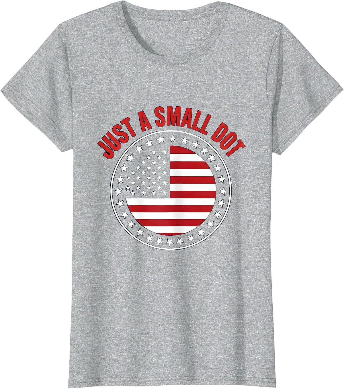 Just a Small Dot Minimalist Graphic Design T-Shirt - Heather Grey