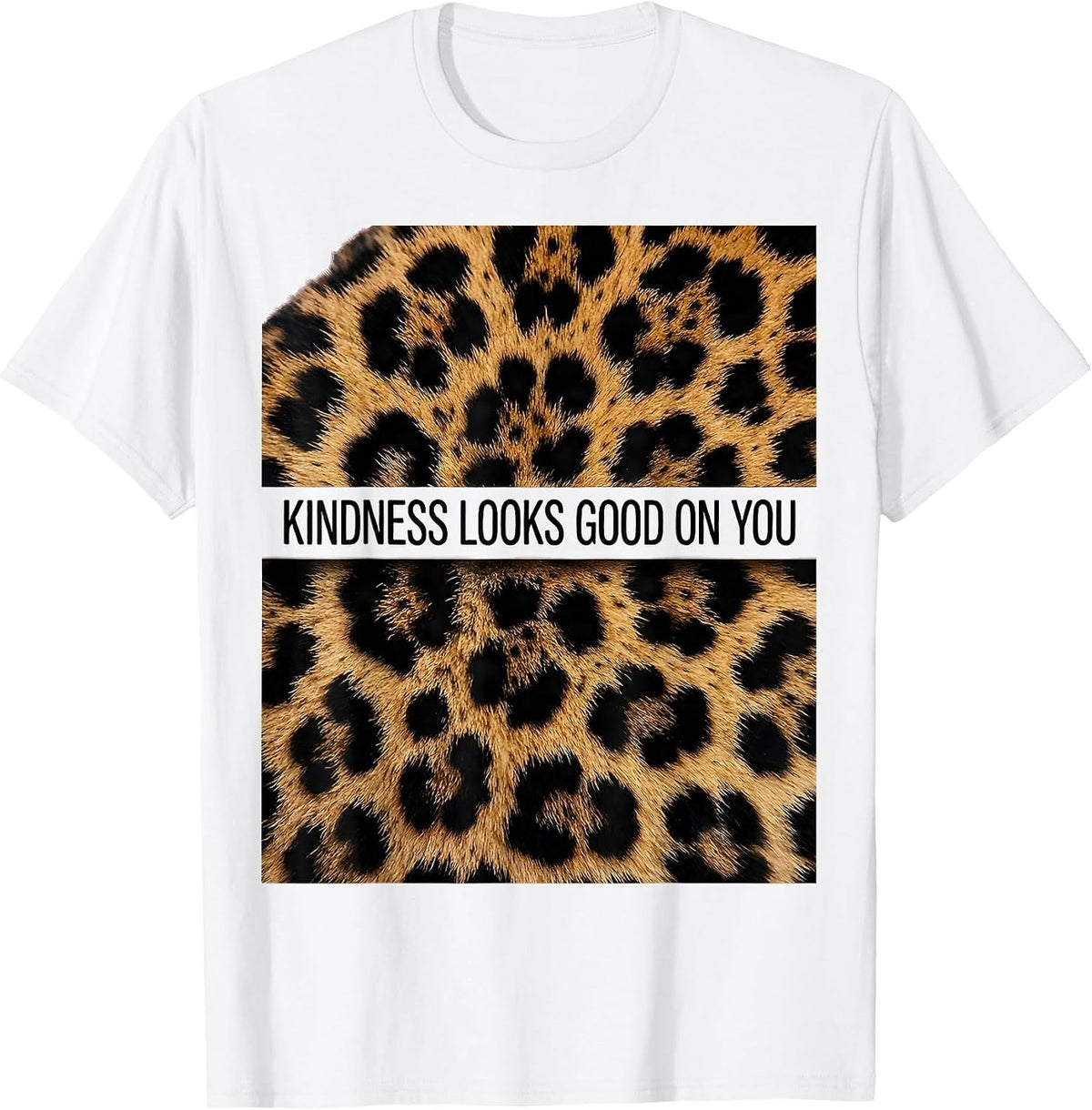 Men's Kindness Looks Good On You Positivity Design T-Shirt - White
