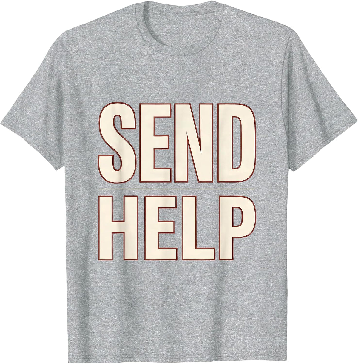 Men's Send Help Funny Rock Climbing Bouldering Gift T-Shirt - Heather Grey