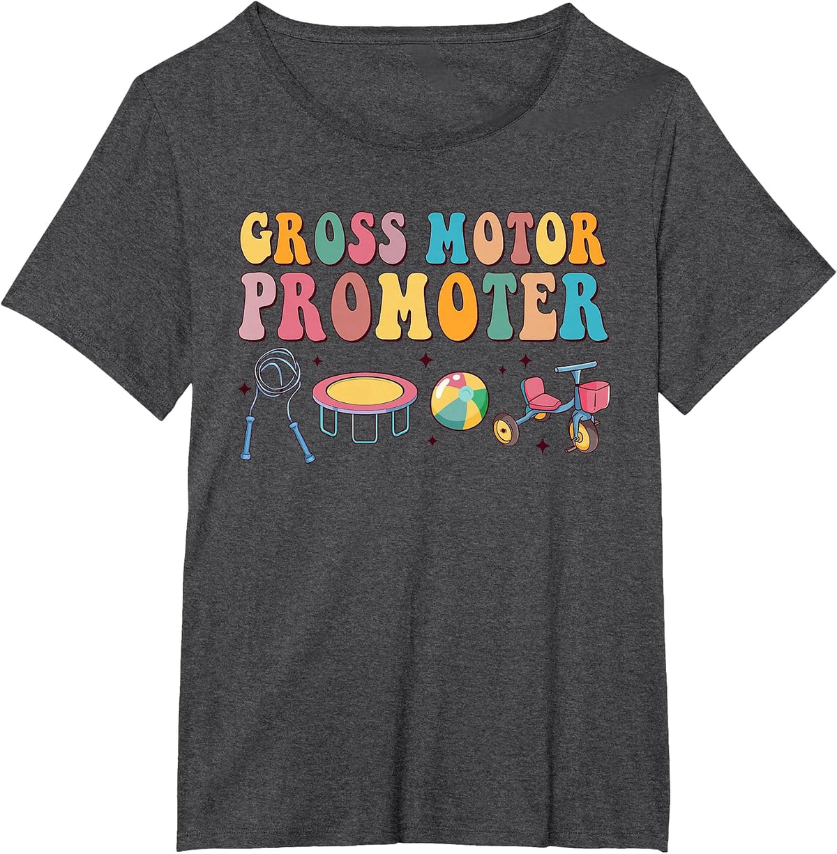 Gross Motor Promoter Physical Therapist Graduation T-Shirt - Dark Heather Grey