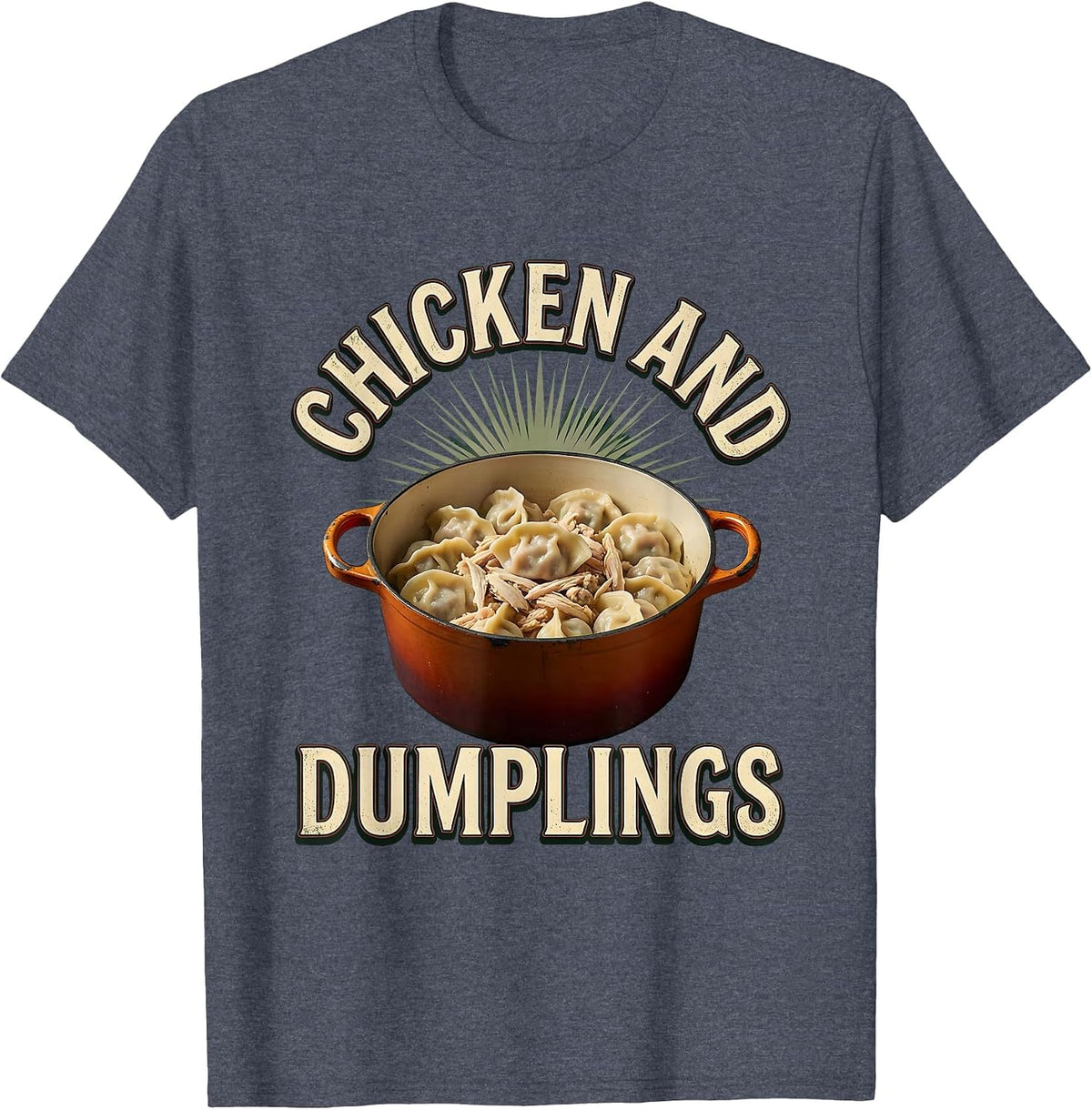 Chicken and Dumplings Bootleg 90's Rap Rock Vintage Funny T-Shirt - Heather Blue