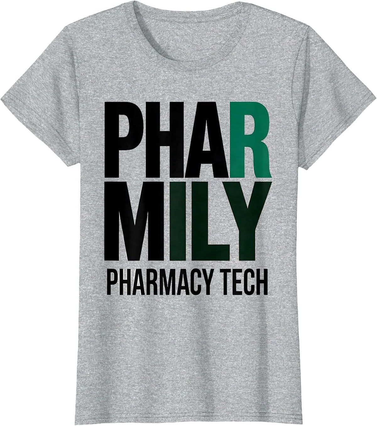 Pharmily Pharmacy Tech Funny Pharmacy Technician Pun T-Shirt - Heather Grey