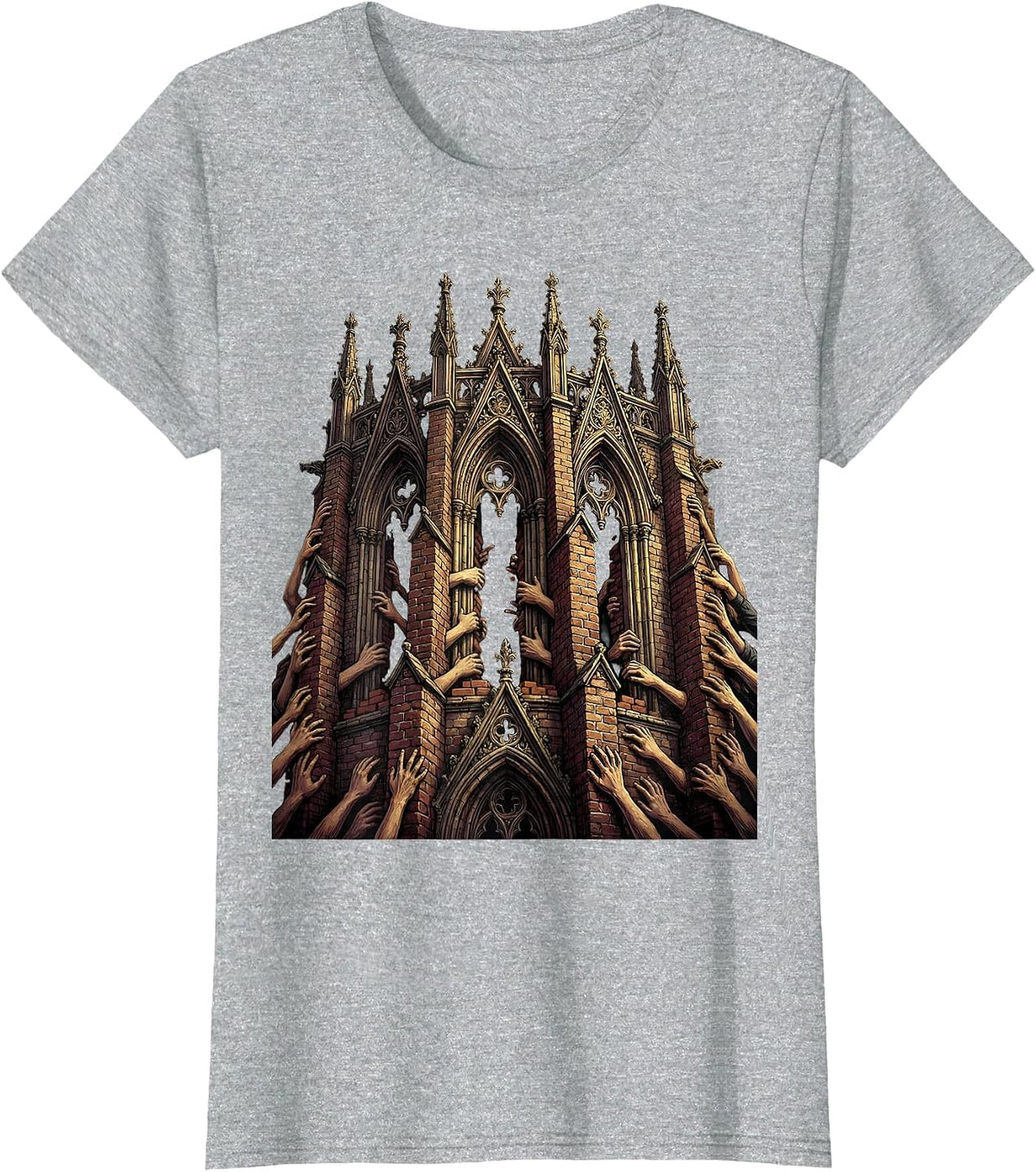 We The People Unity Hands Building Together T-Shirt - Heather Grey