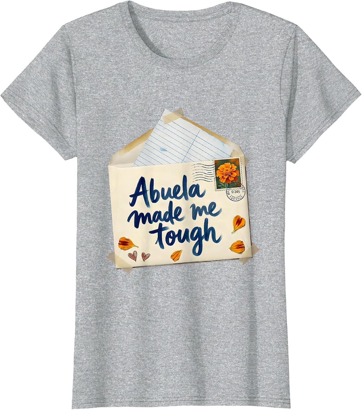 Abuela Made Me Tough Mexican Heritage Design T-Shirt - Heather Grey