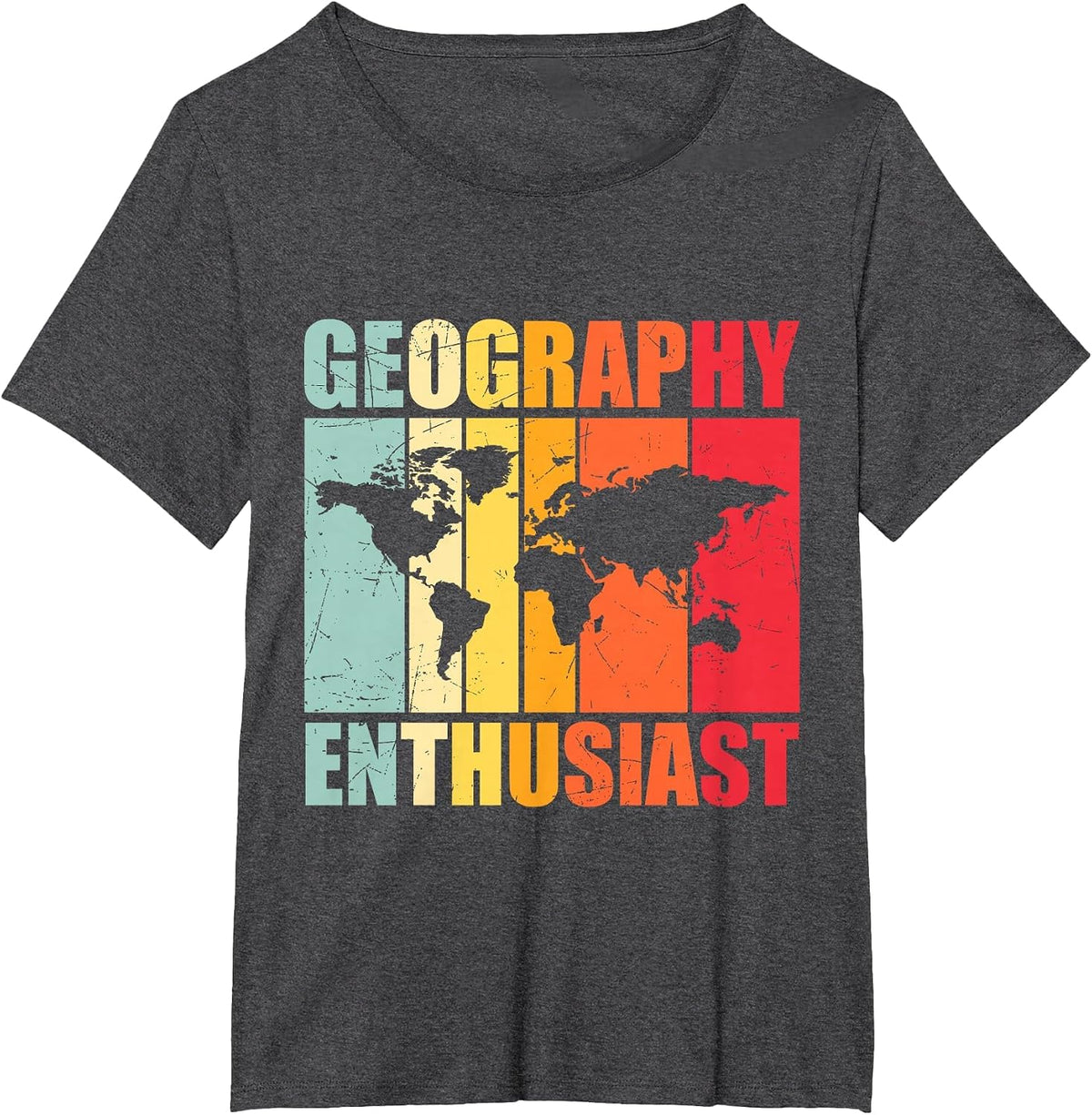 Geography Enthusiast Geographic Job Geographer Geography T-Shirt - Dark Heather Grey
