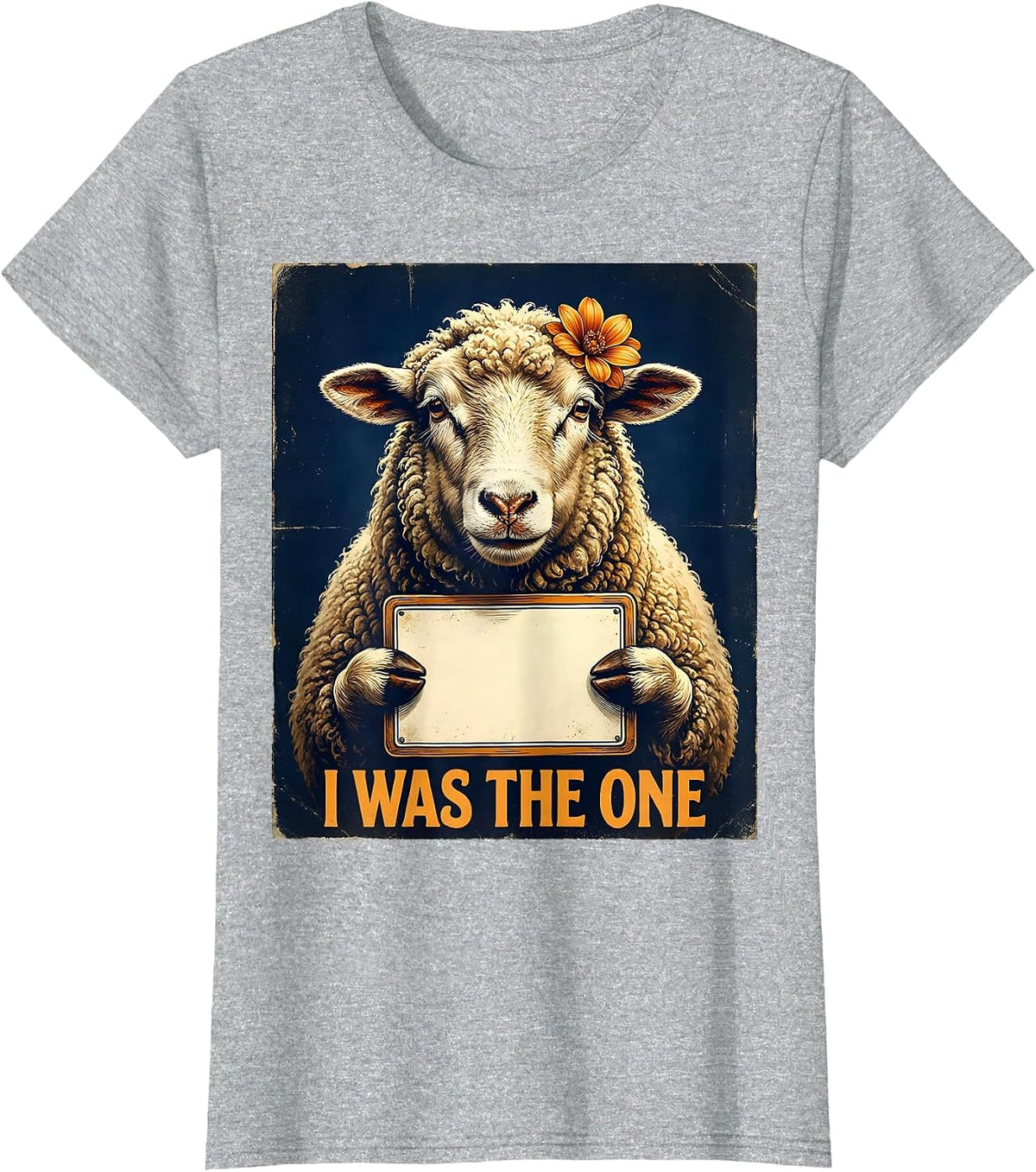 I Was The One Vintage Sheep Animal Lover Faith Gift T-Shirt - Heather Grey