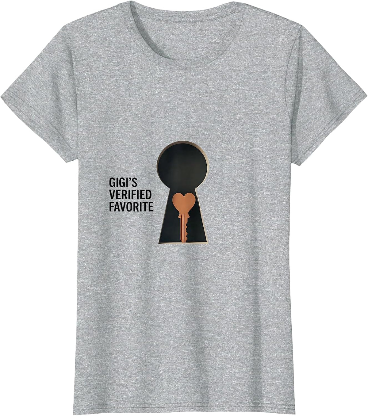 Women's Gigi's Verified Favorite Funny Grandparent Grandchild Humor T-Shirt - Heather Grey