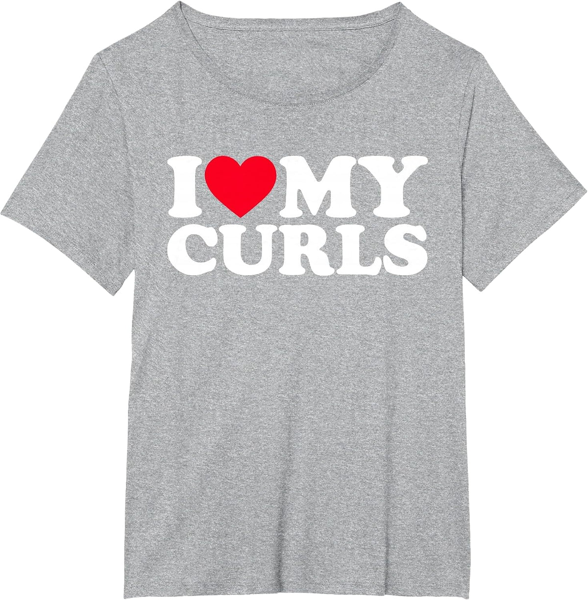 I Love My Curls T-Shirt - Heather Grey