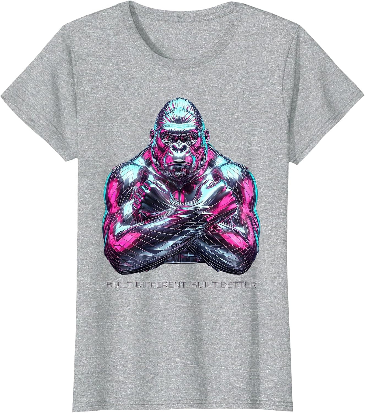 Built Different Built Better Boss Mindset Design T-Shirt - Heather Grey