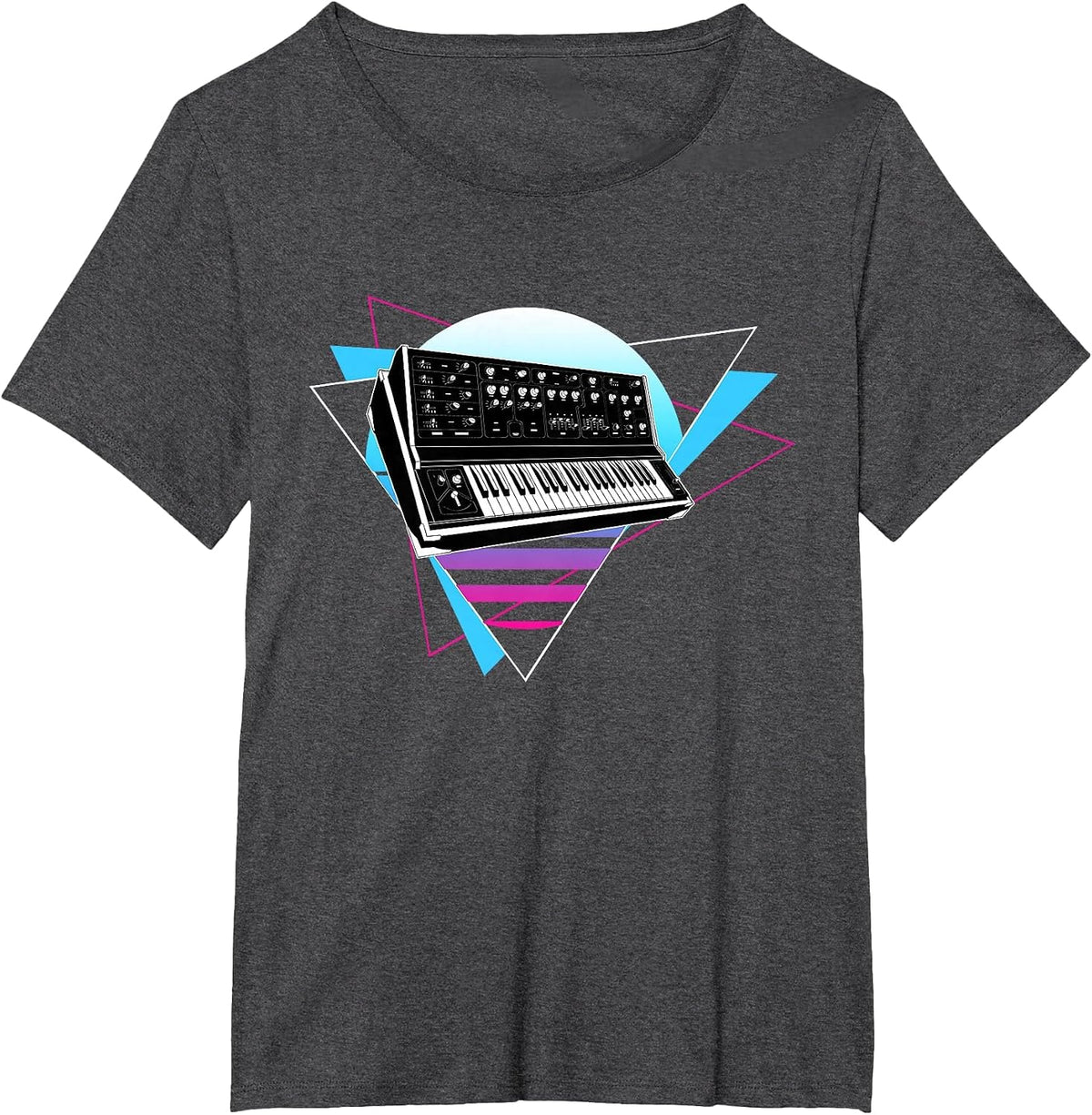 Modular Synthesizer Analog Vaporwave Techno T-Shirt - Dark Heather Grey