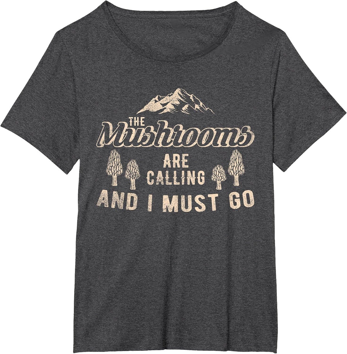 Mushroom Mycology Fungi Mushrooms Foraging T-Shirt - Dark Heather Grey