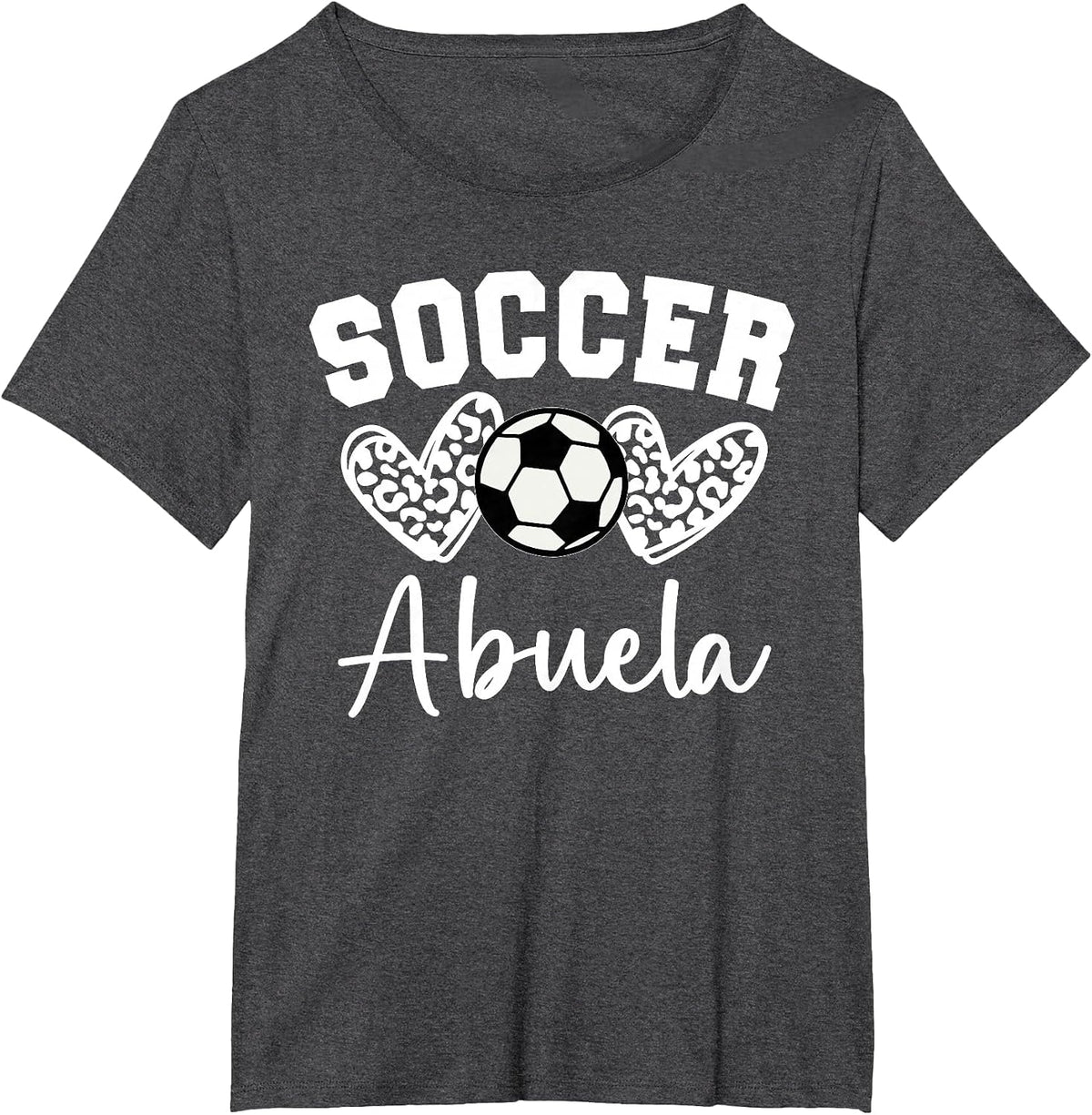 Soccer Abuela Matching Family Soccer T-Shirt - Dark Heather Grey