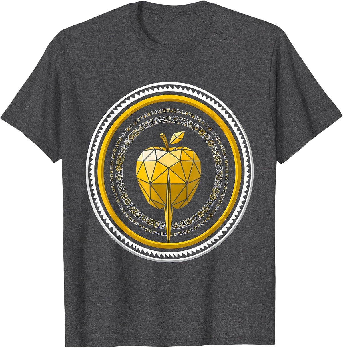 Newton's Apple Falling Math Equations Graphic T-Shirt - Dark Heather Grey