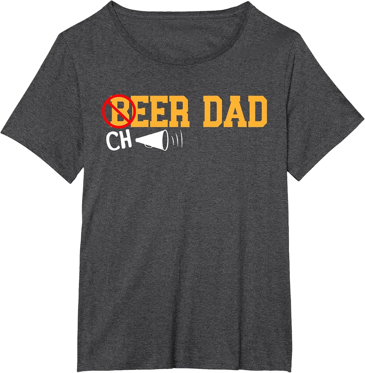 Cheerleader Dad Beer Cheerleading Cheer Dad T-Shirt - Dark Heather Grey