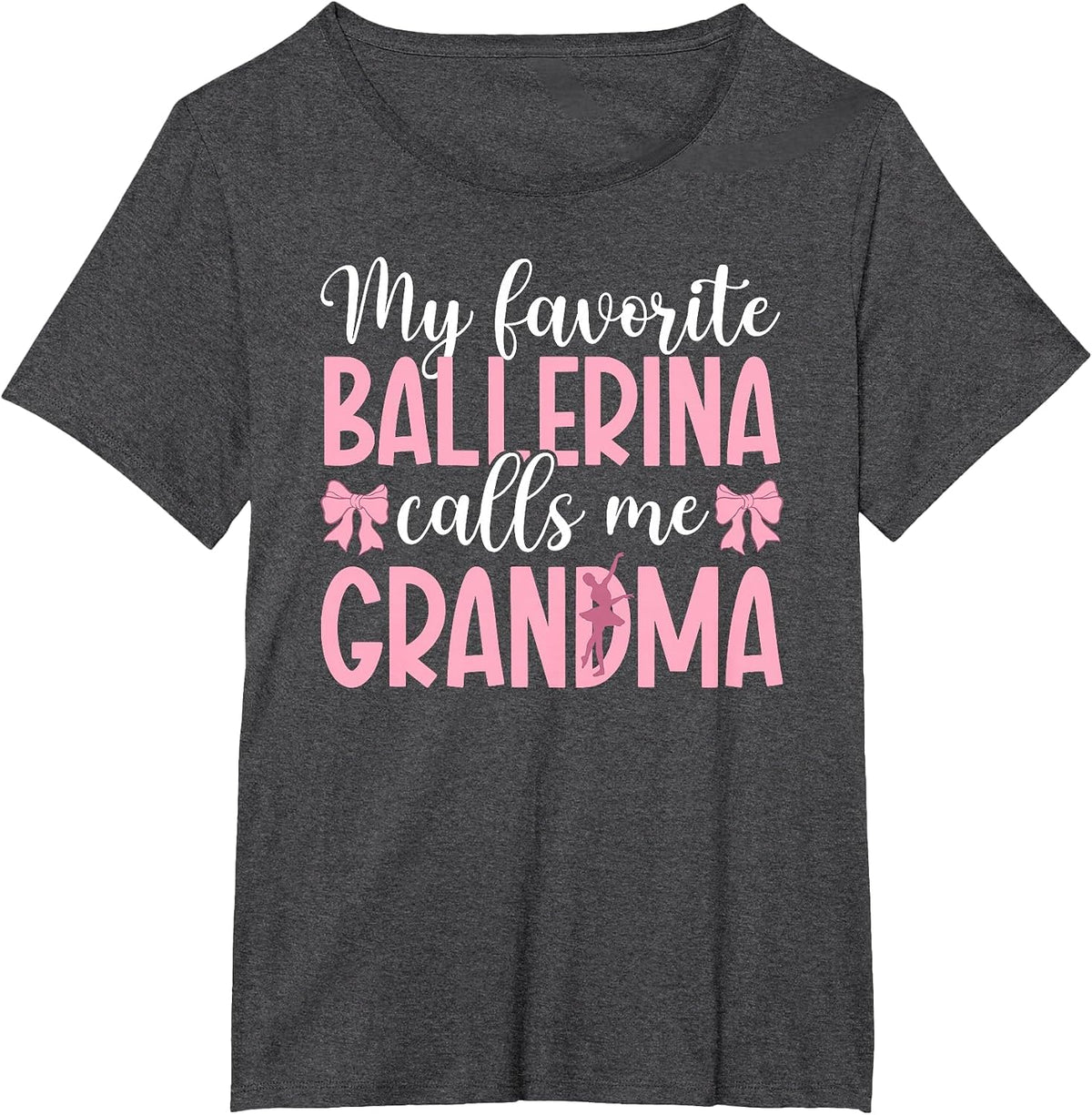 Proud Ballet Grandma of A Ballet Dancer Grandmother T-Shirt - Dark Heather Grey