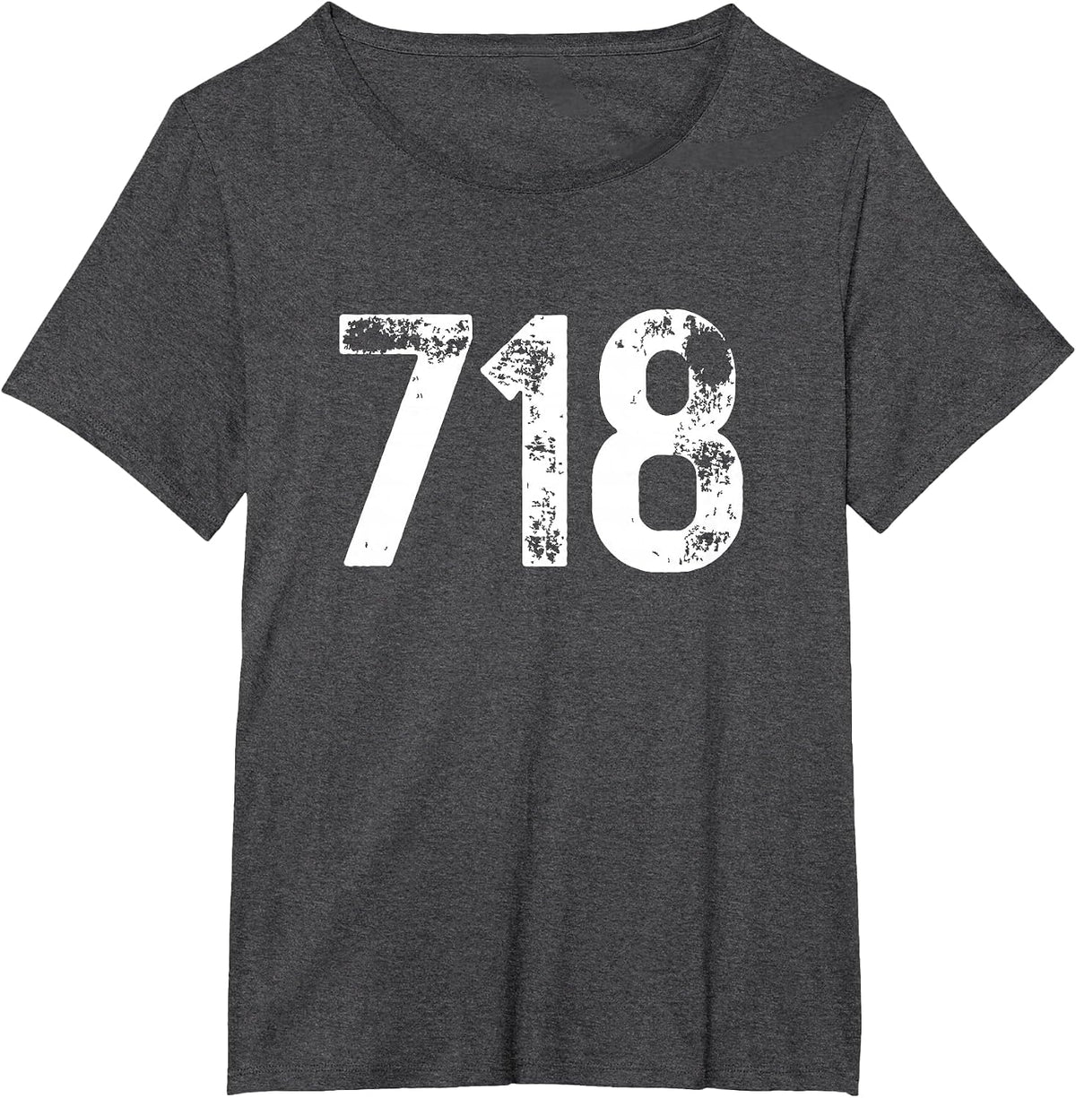 718 Area Code New York NY Mobile Phone Area Code 718 T-Shirt - Dark Heather Grey