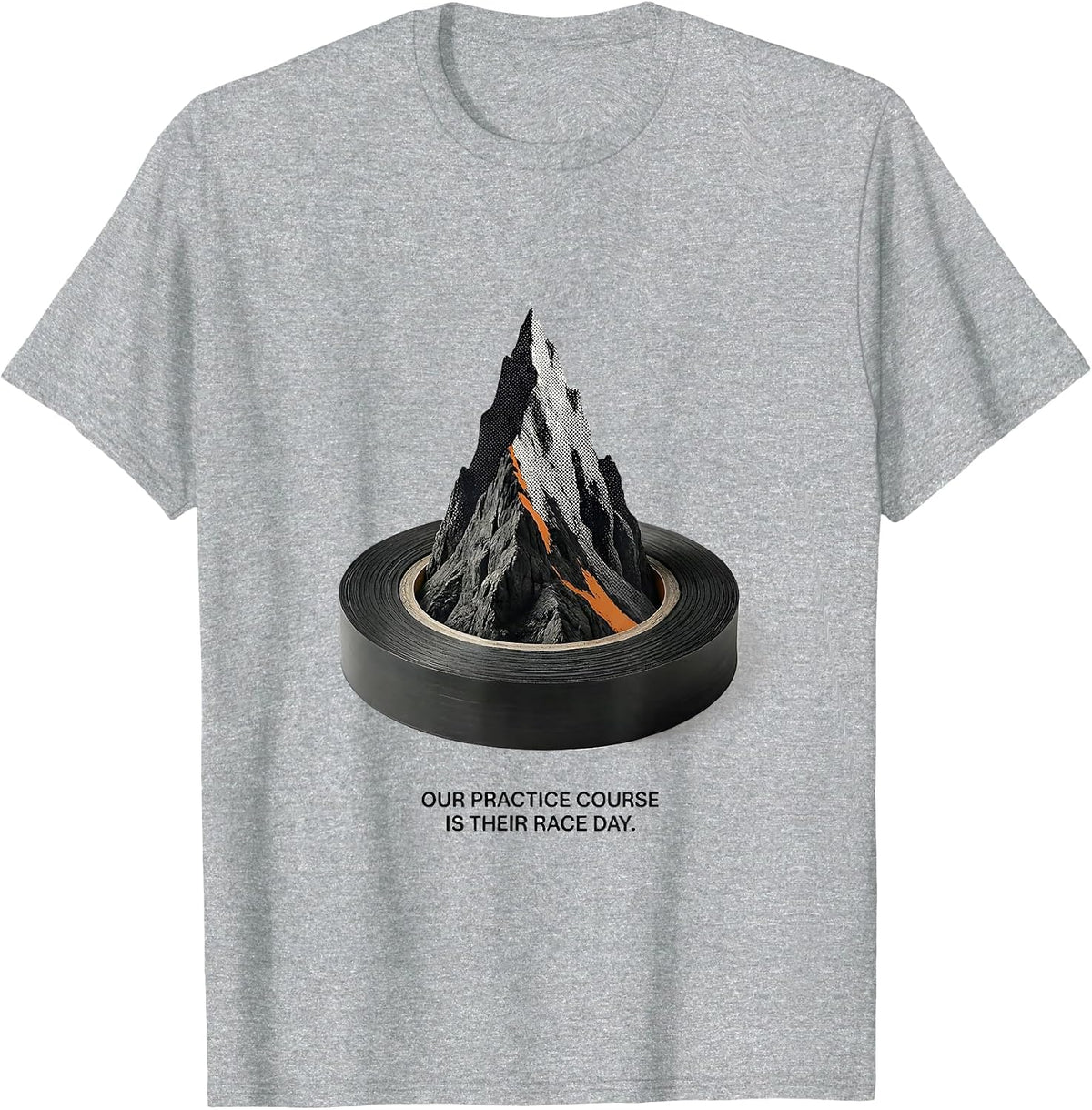 Men's Our Practice Course Is Their Race Day Funny Runner Marathon T-Shirt - Heather Grey