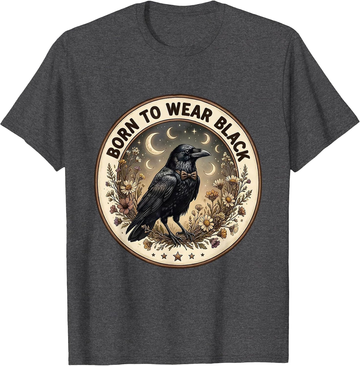 Born to Wear Black Tuxedo Graphic Design T-Shirt - Dark Heather Grey