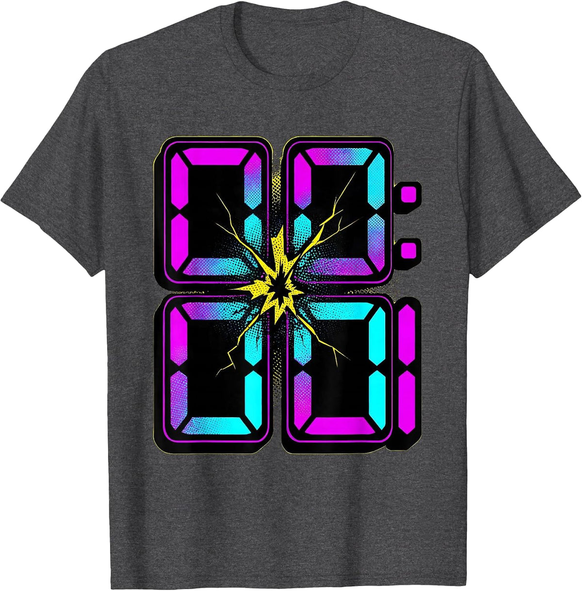 Men's Y2K Millennium Countdown Clock One Second T-Shirt - Dark Heather Grey