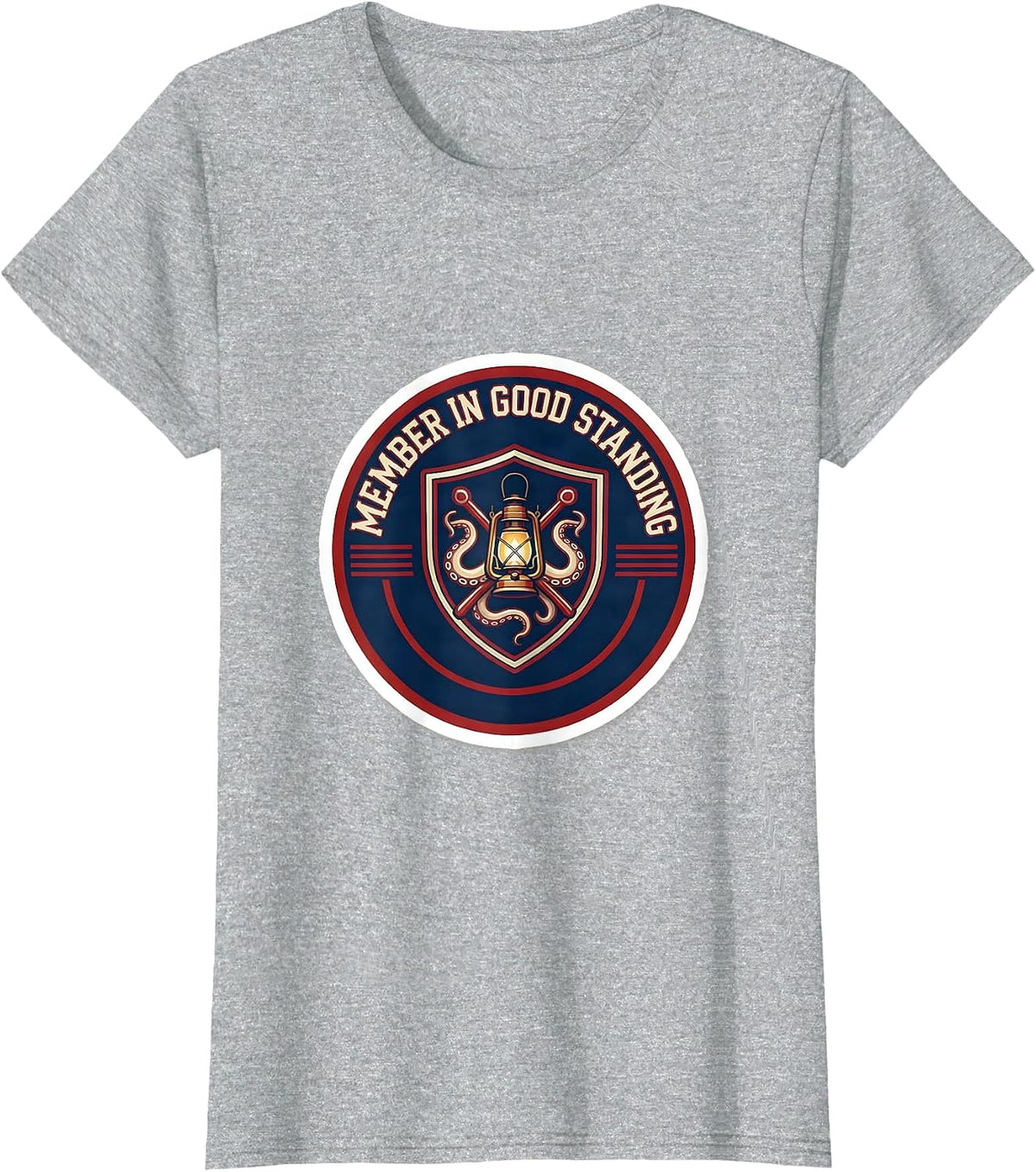 Member in Good Standing Funny Cthulhu Lovecraft Fan Gift T-Shirt - Heather Grey